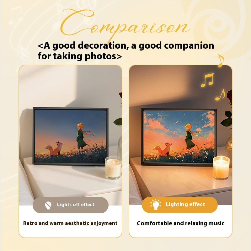 The Little Prince Sound & Light Wall Art – Animated Cartoon Lamp for Kids Birthday Gift, Girls' Room Decor