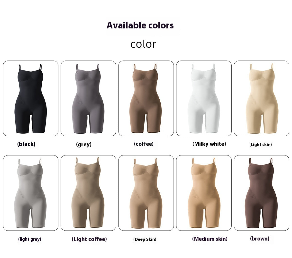 Seamless Knitted Bodysuit – High-Stretch Shaping Shorts