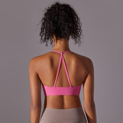 Nylon Cross-Strap Sports Bra