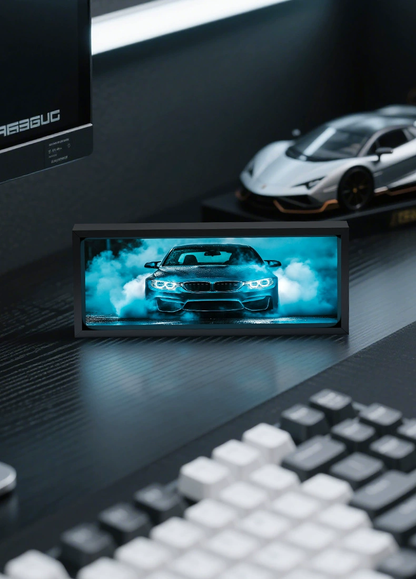 Luxury aluminum car decal lamp-led sound bar & ambient light for Office/PC desk, racing car Wall art decor