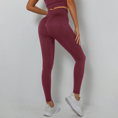 Seamless Knit Peach Lift Yoga Leggings – 9/10 Length