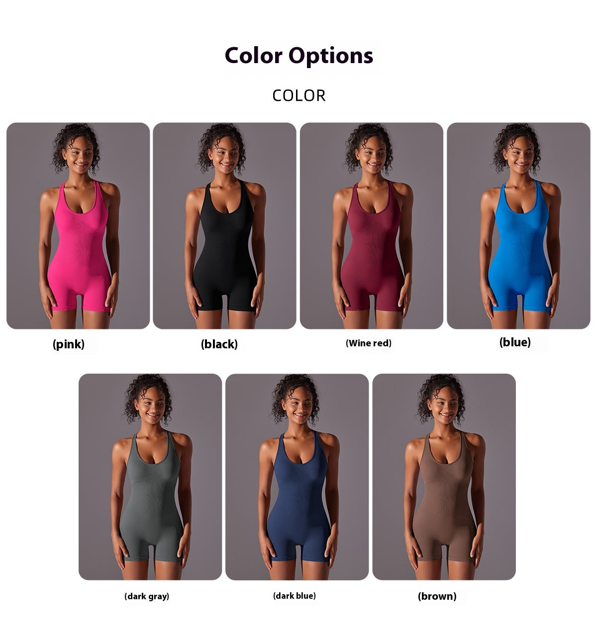 Fitted Solid Color Bodysuit – Breathable Backless Yoga Wear