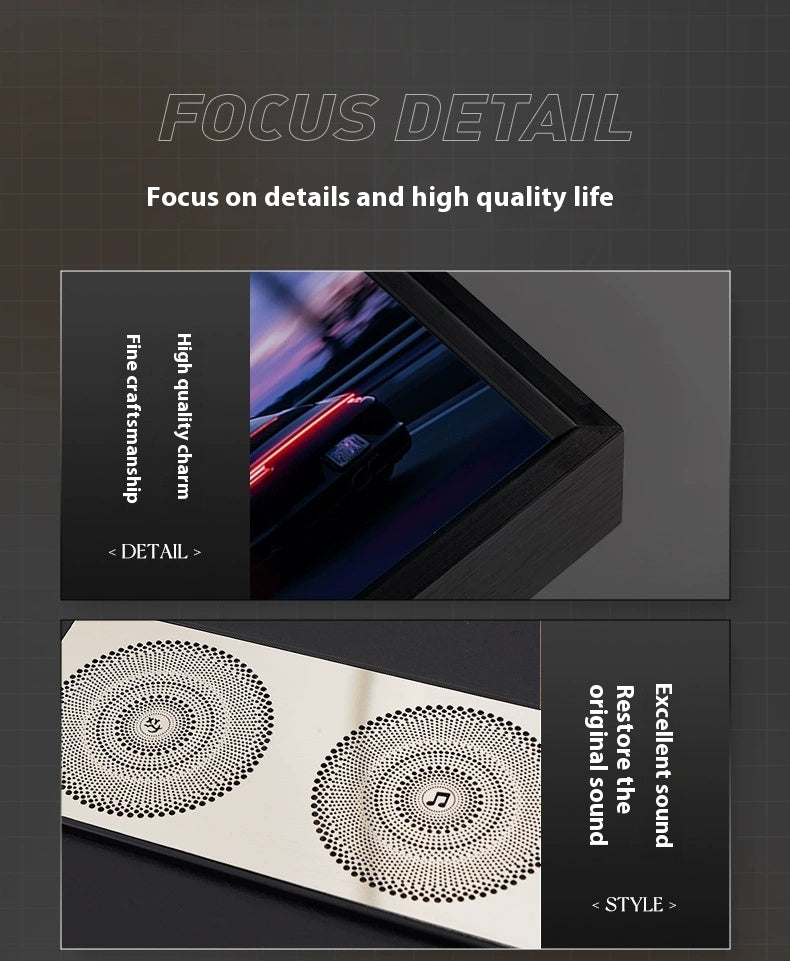 Luxury aluminum car decal lamp-led sound bar & ambient light for Office/PC desk, racing car Wall art decor