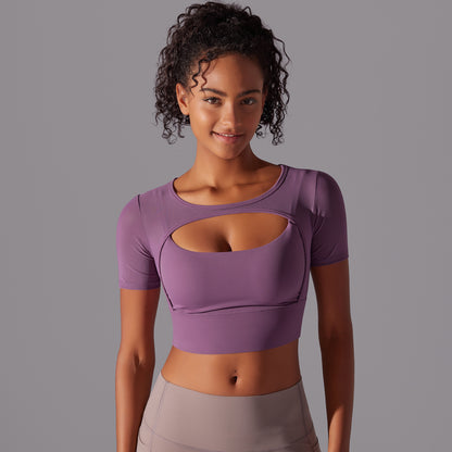 Mesh Double-Layer Yoga Top