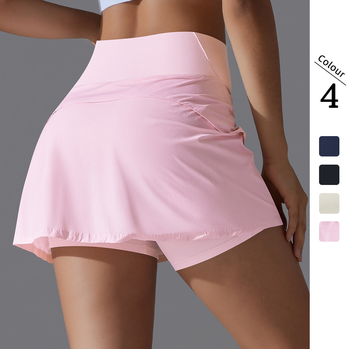 Double-Sided Nylon 2-in-1 Tennis Skirt – Pocket & Tight Fit