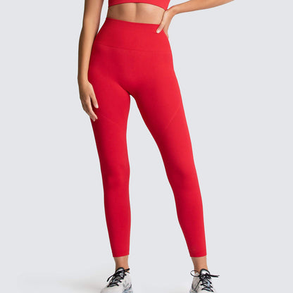 Seamless High-Waist Peach Lift Yoga Leggings – Breathable & Quick-Dry