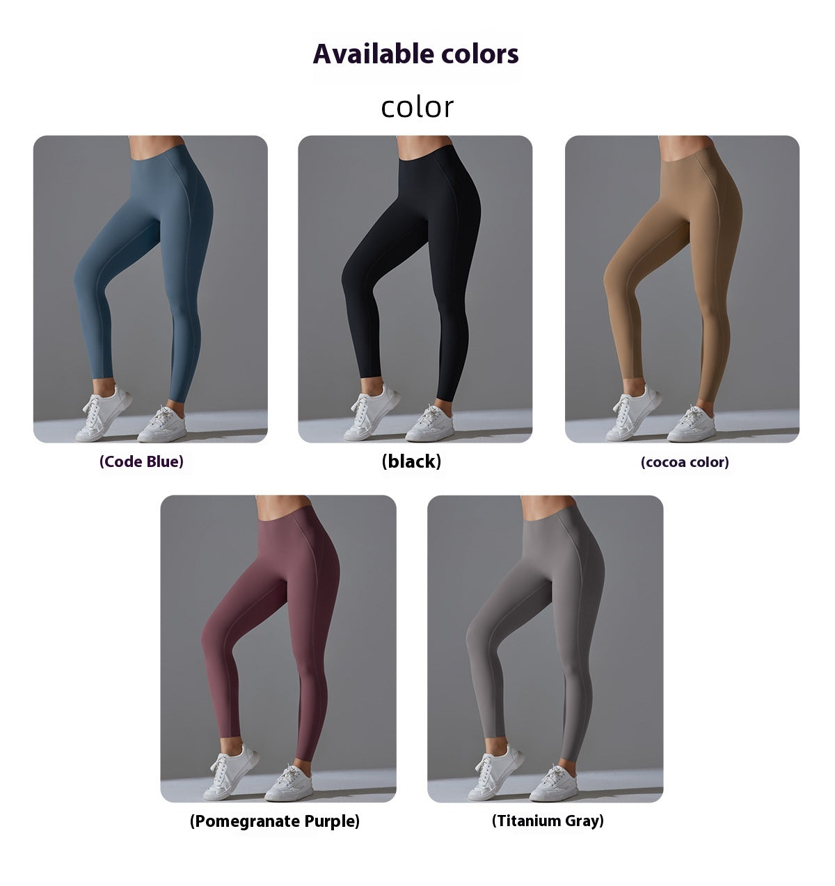 Double-Sided Nylon Brushed High-Waist Yoga Leggings – High-Stretch, 9/10 Length