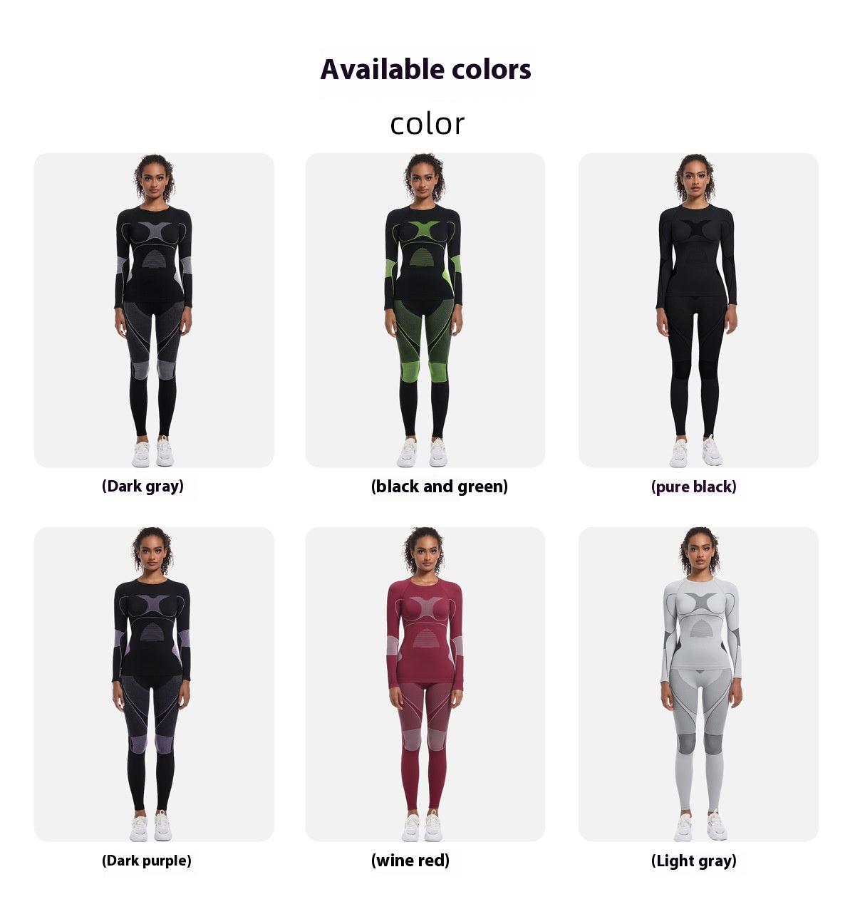 Seamless High-Stretch Long Sleeve Ski & Yoga Set for Women