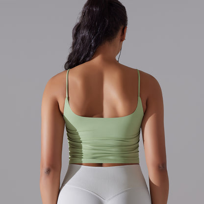 Ruched Strappy Yoga Bra