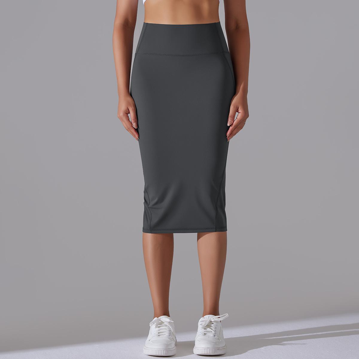 Barely-There High-Waist Bodycon Yoga Skirt – Mid-Length, High-Stretch