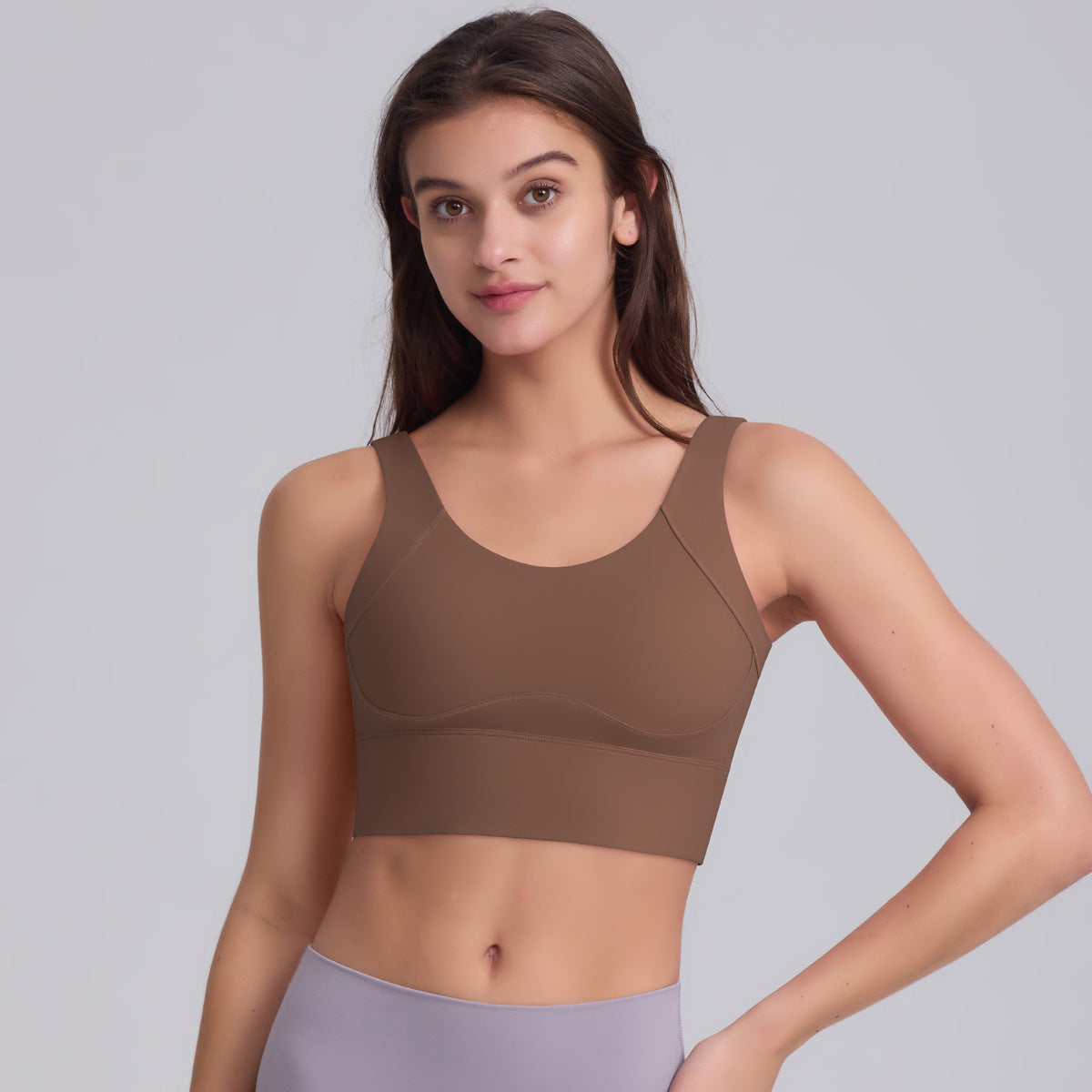 U-Back Buttoned Sports Bra