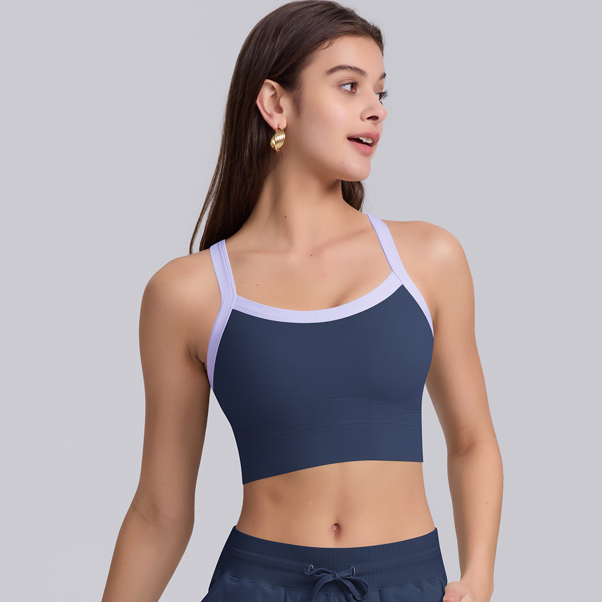 Color-Block Compression Sports Bra