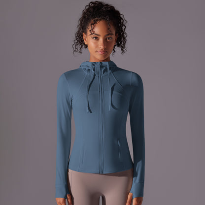 Reversible Nylon Zip-Up Hooded Jacket – Long Sleeve Activewear