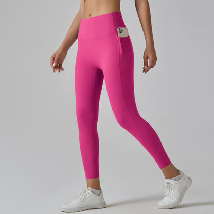 High-Waist Barely-There Yoga Leggings – Seamless, Quick-Dry & Peach Lift