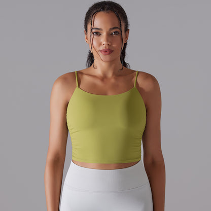 Ruched Strappy Yoga Bra