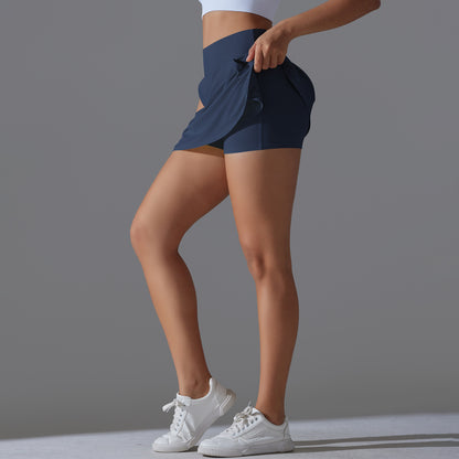 Cooling UV-Protection High-Waist Tennis Skirt – 2-in-1 Yoga Skort