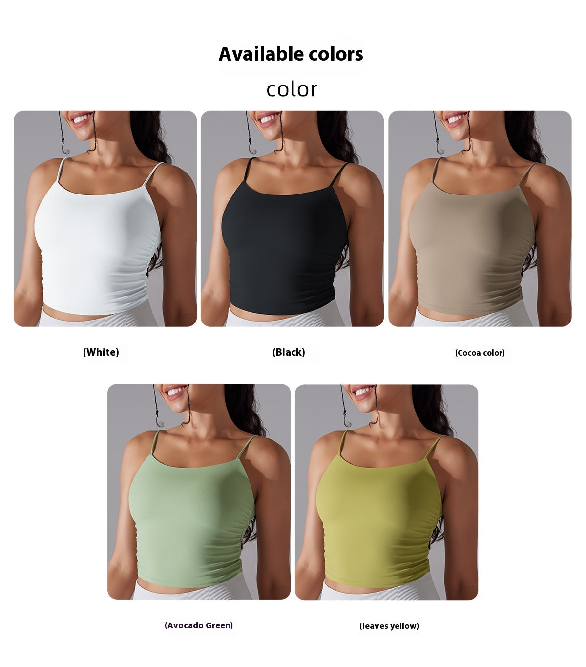 Ruched Strappy Yoga Bra