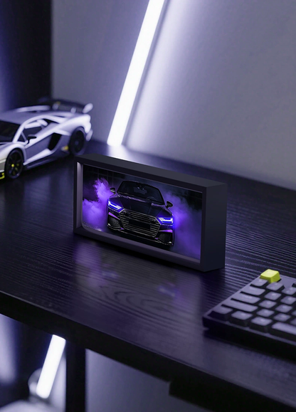 Luxury aluminum car decal lamp-led sound bar & ambient light for Office/PC desk, racing car Wall art decor