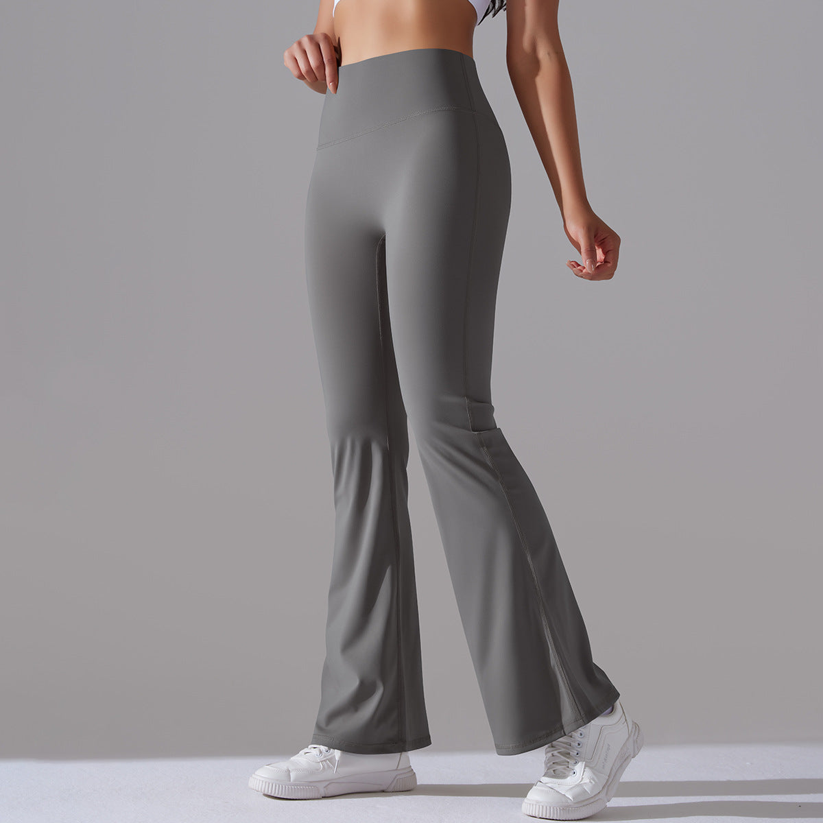 Double-Brushed High-Waist Wide-Leg Yoga Pants – Soft & Breathable