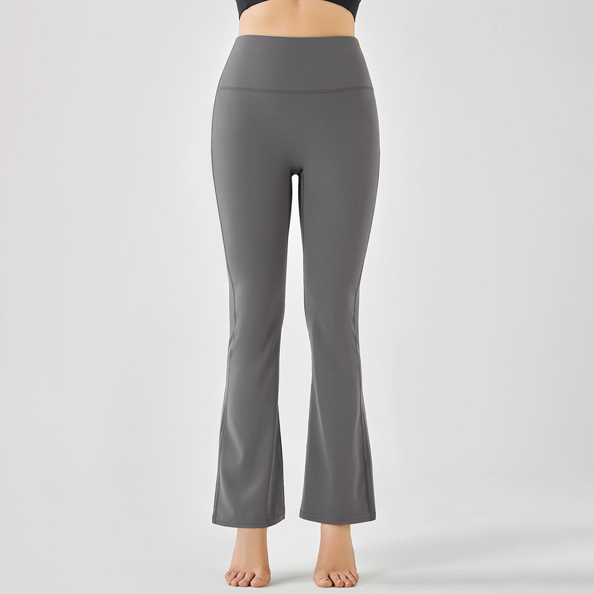 Classic Double-Sided Nylon Barely-There Flare Yoga Pants – Peach Lift Fit