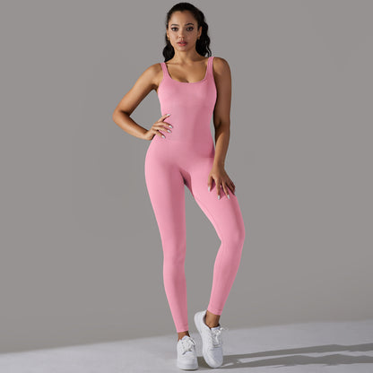 Seamless Ribbed Bodysuit – Solid Color Fitted Activewear