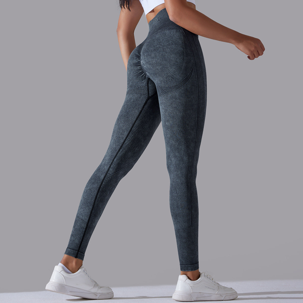 Seamless Moon-Wash High-Waist Peach Lift Yoga Leggings – 9/10 Length