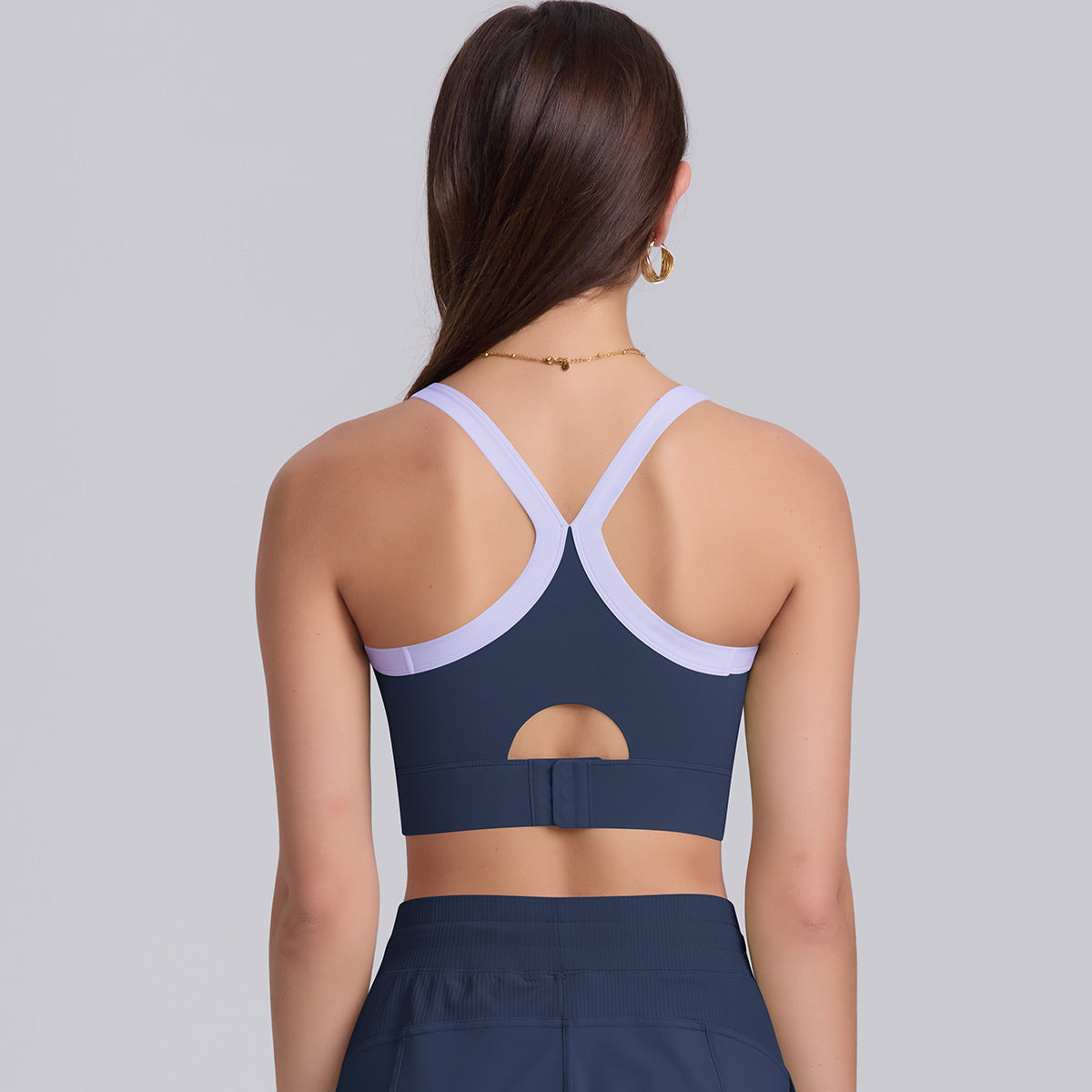 Color-Block Compression Sports Bra