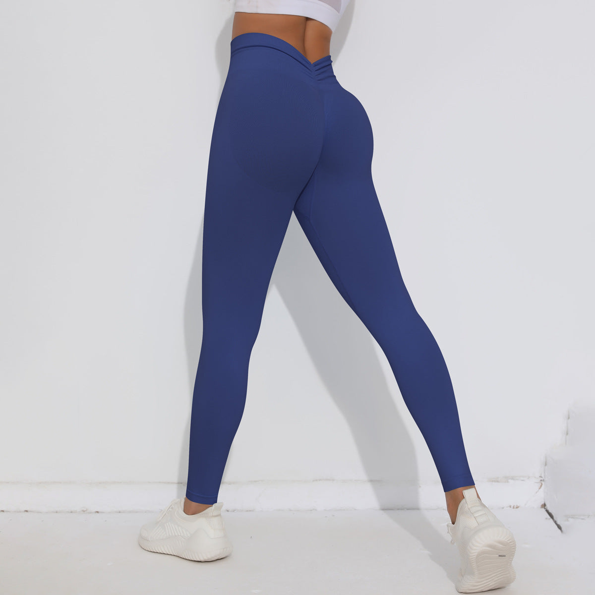 Seamless V-Waist High-Waist Peach Lift Yoga Leggings – 9/10 Length