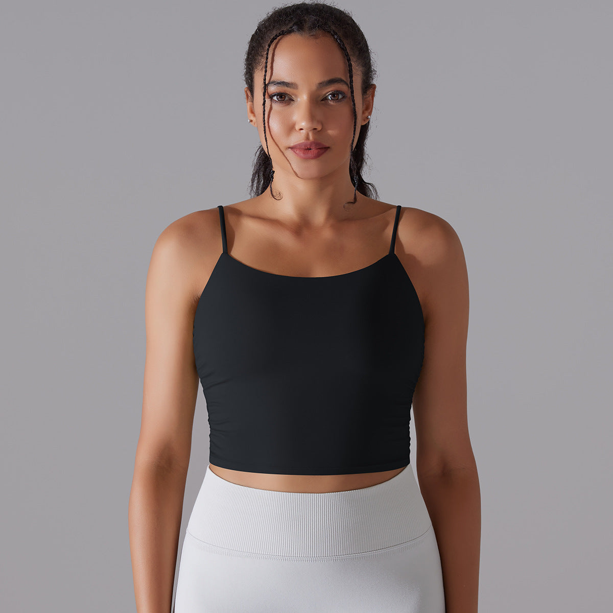 Ruched Strappy Yoga Bra