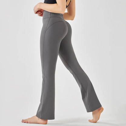 Classic Double-Sided Nylon Barely-There Flare Yoga Pants – Peach Lift Fit