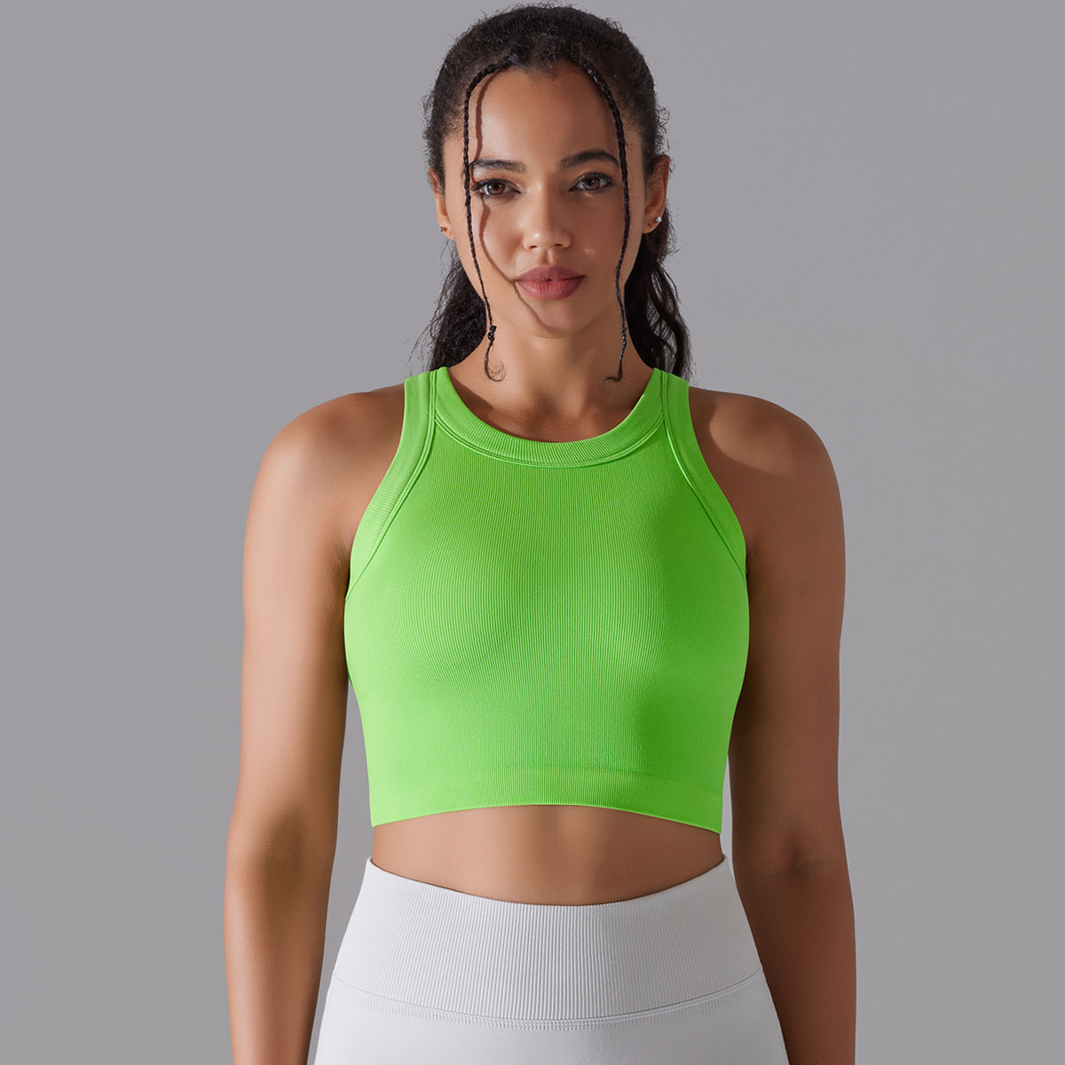 Ribbed Sleeveless Sports Vest