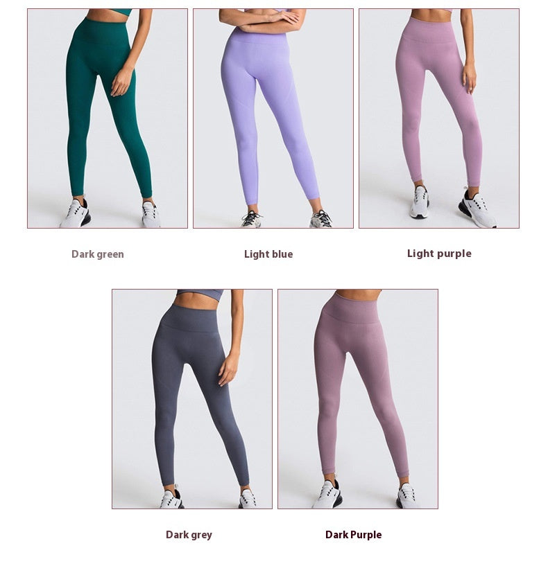 Seamless High-Waist Peach Lift Yoga Leggings – Breathable & Quick-Dry