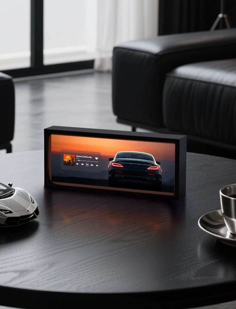 Luxury aluminum car decal lamp-led sound bar & ambient light for Office/PC desk, racing car Wall art decor