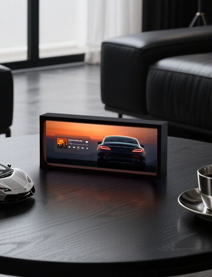 Luxury aluminum car decal lamp-led sound bar & ambient light for Office/PC desk, racing car Wall art decor