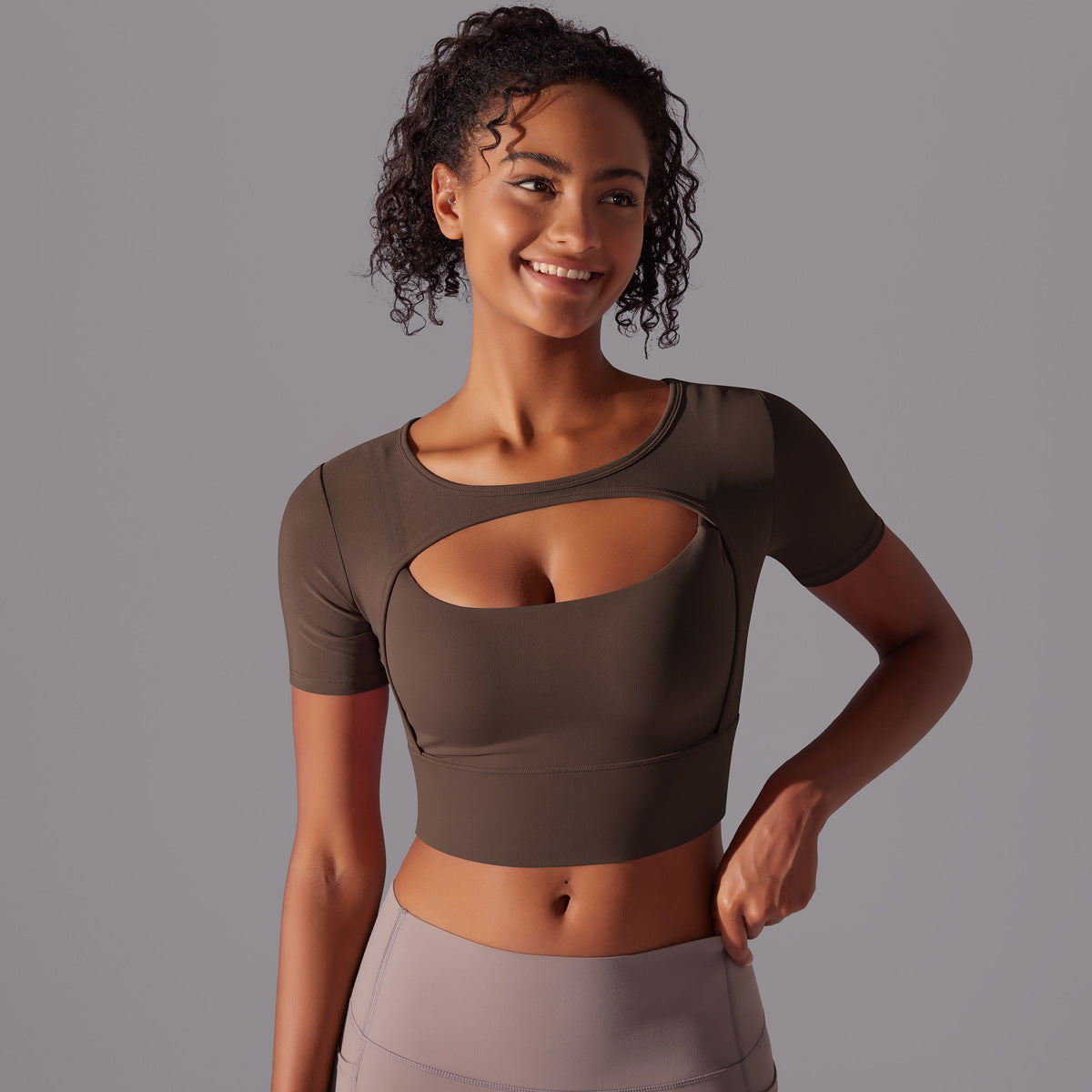 Mesh Double-Layer Yoga Top