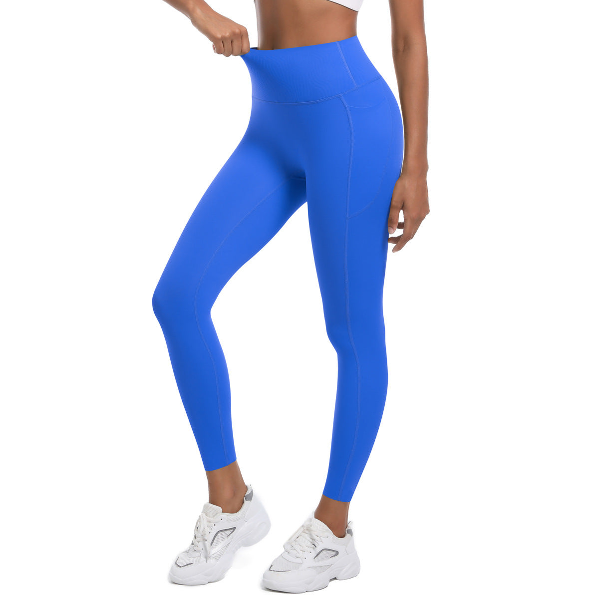 Seamless High-Stretch Double-Sided Nylon Yoga Leggings – Pocket & Tight Fit