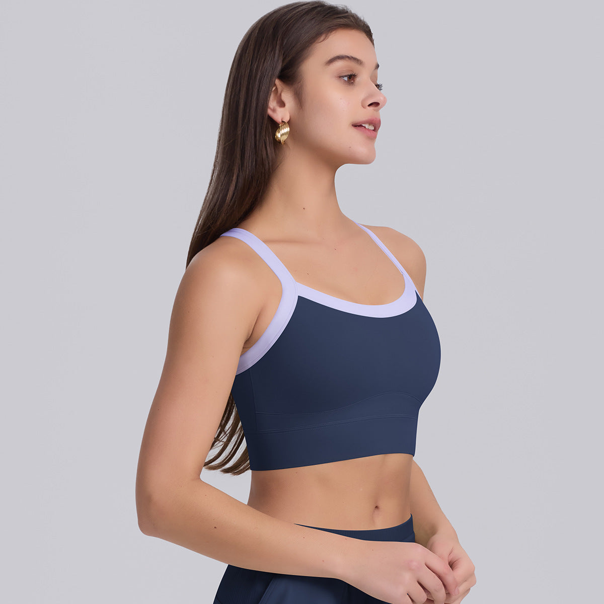 Color-Block Compression Sports Bra