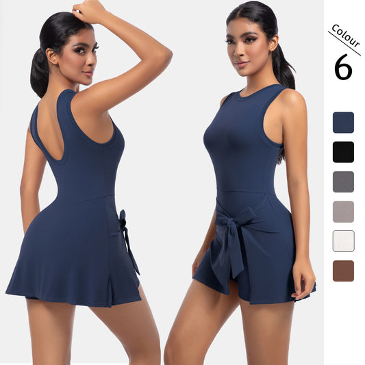 New Anti-Exposure Tennis Skirt Bodysuit – Breathable Golf Dress