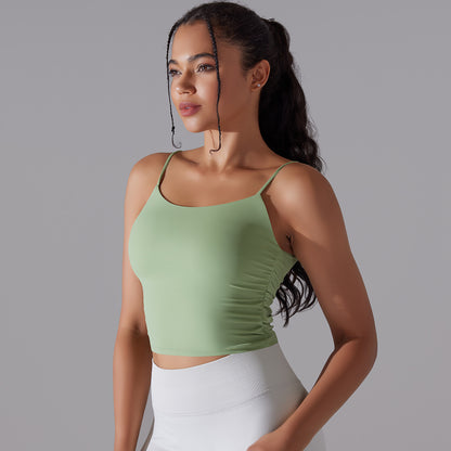 Ruched Strappy Yoga Bra