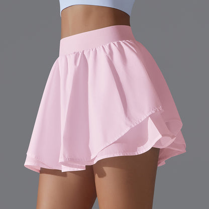 Double-Layer Tennis Skirt with Pockets – High-Stretch & Tight Fit