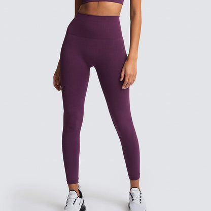 Seamless High-Waist Peach Lift Yoga Leggings – Breathable & Quick-Dry