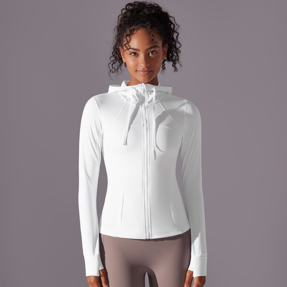 Reversible Nylon Zip-Up Hooded Jacket – Long Sleeve Activewear