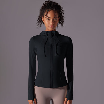 Reversible Nylon Zip-Up Hooded Jacket – Long Sleeve Activewear