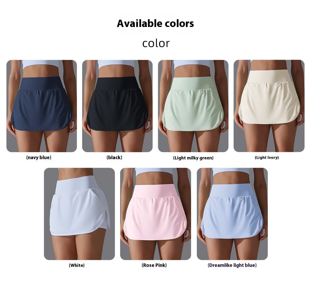 Cooling UV-Protection High-Waist Tennis Skirt – 2-in-1 Yoga Skort