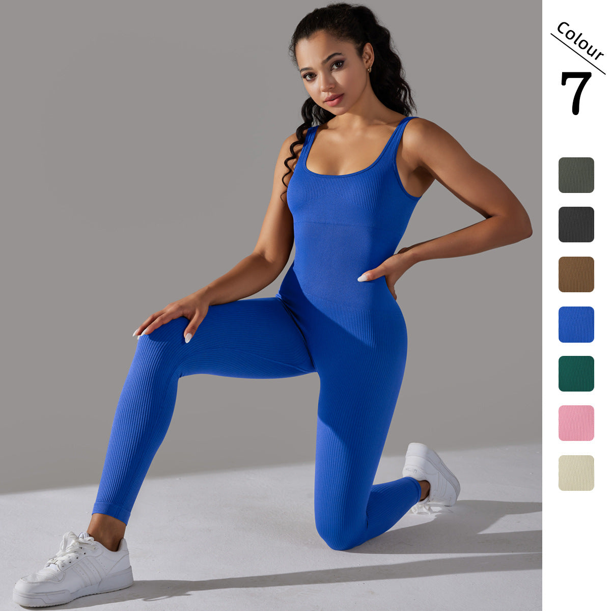 Seamless Ribbed Bodysuit – Solid Color Fitted Activewear