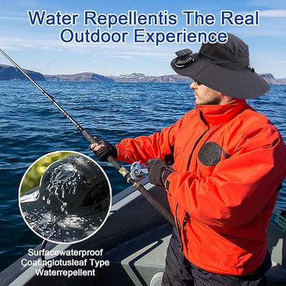 Solar Cooling Hat 2025 – 2 Fans, Adjustable Visor & Sweat-Absorbent, 30-Day Warranty