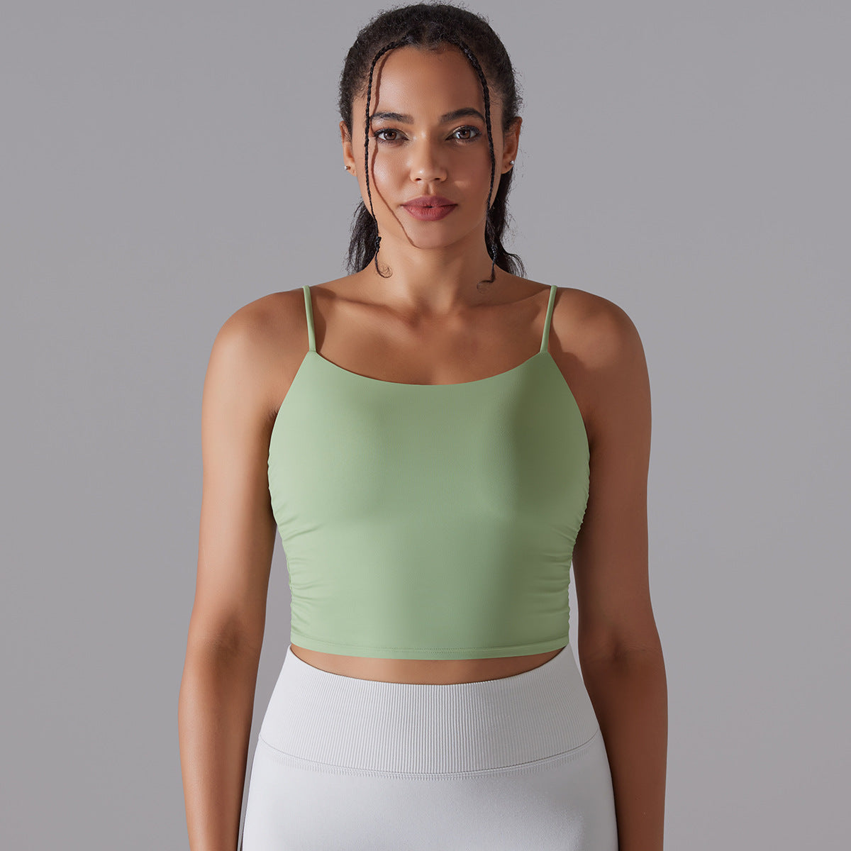 Ruched Strappy Yoga Bra