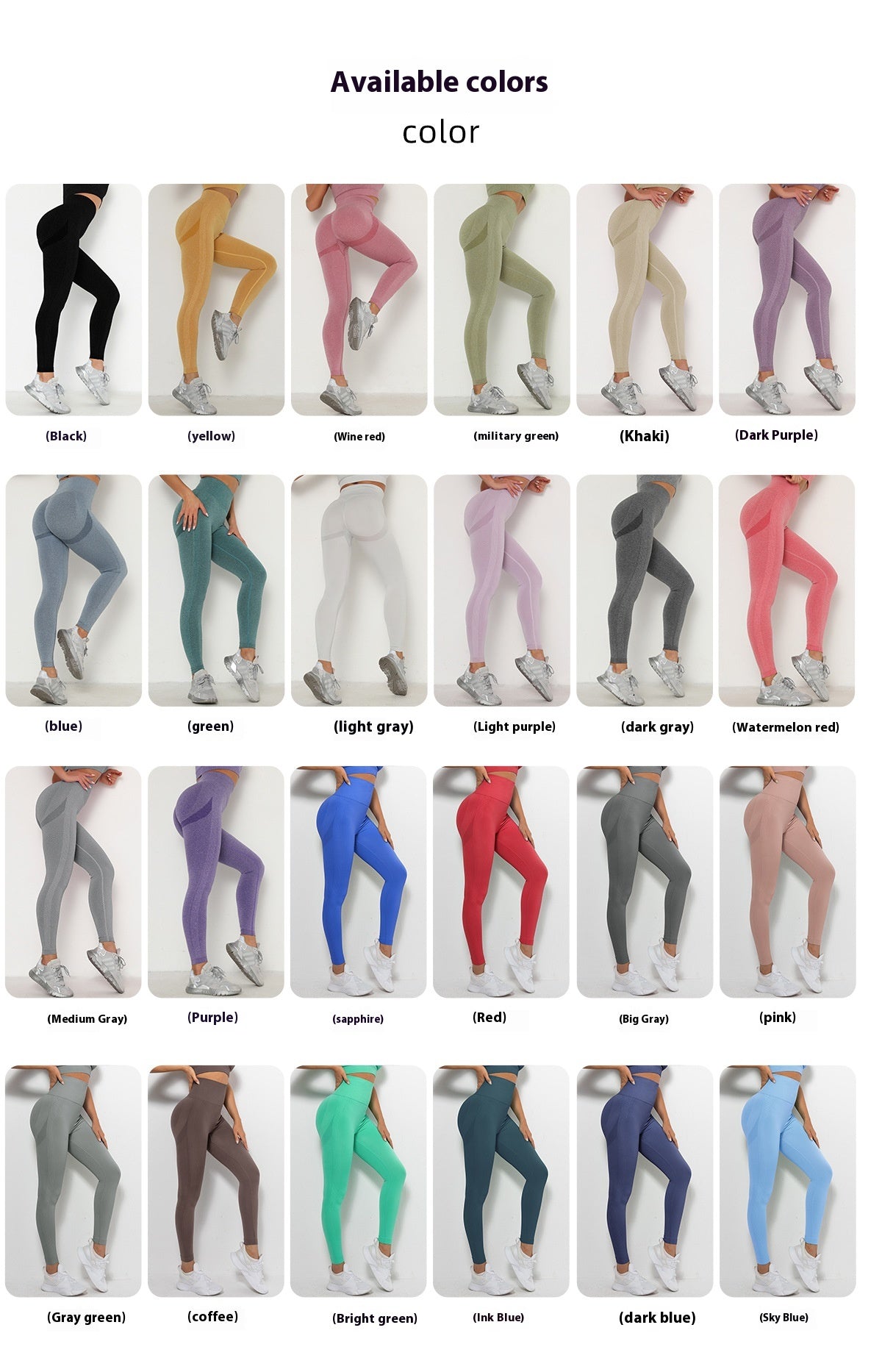 Seamless Peach Lift High-Waist Yoga Leggings – Breathable & Sculpting