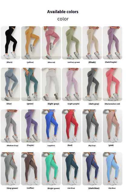 Seamless Peach Lift High-Waist Yoga Leggings – Breathable & Sculpting