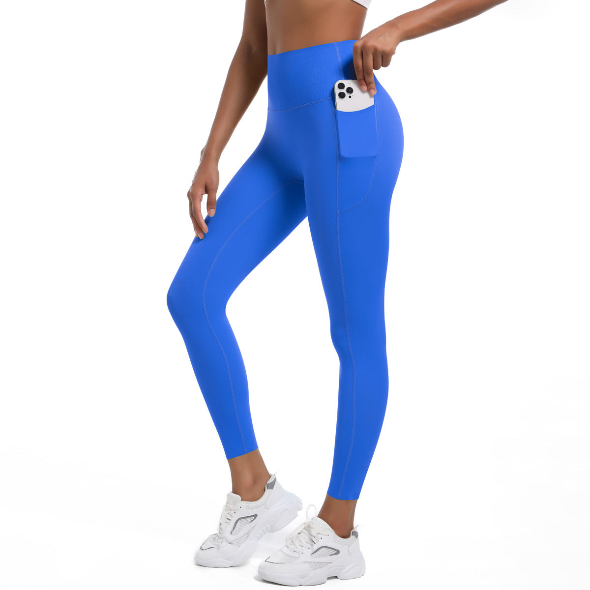 Seamless High-Stretch Double-Sided Nylon Yoga Leggings – Pocket & Tight Fit